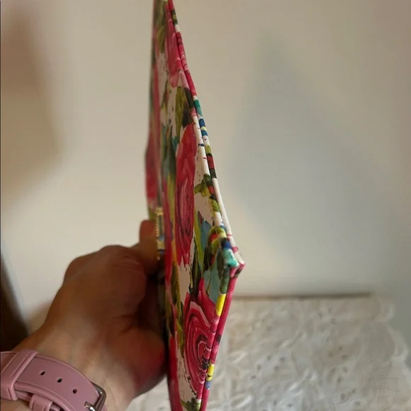Juicy Couture Rose Print Clutch - Pink and Green - Picture 5 of 14
